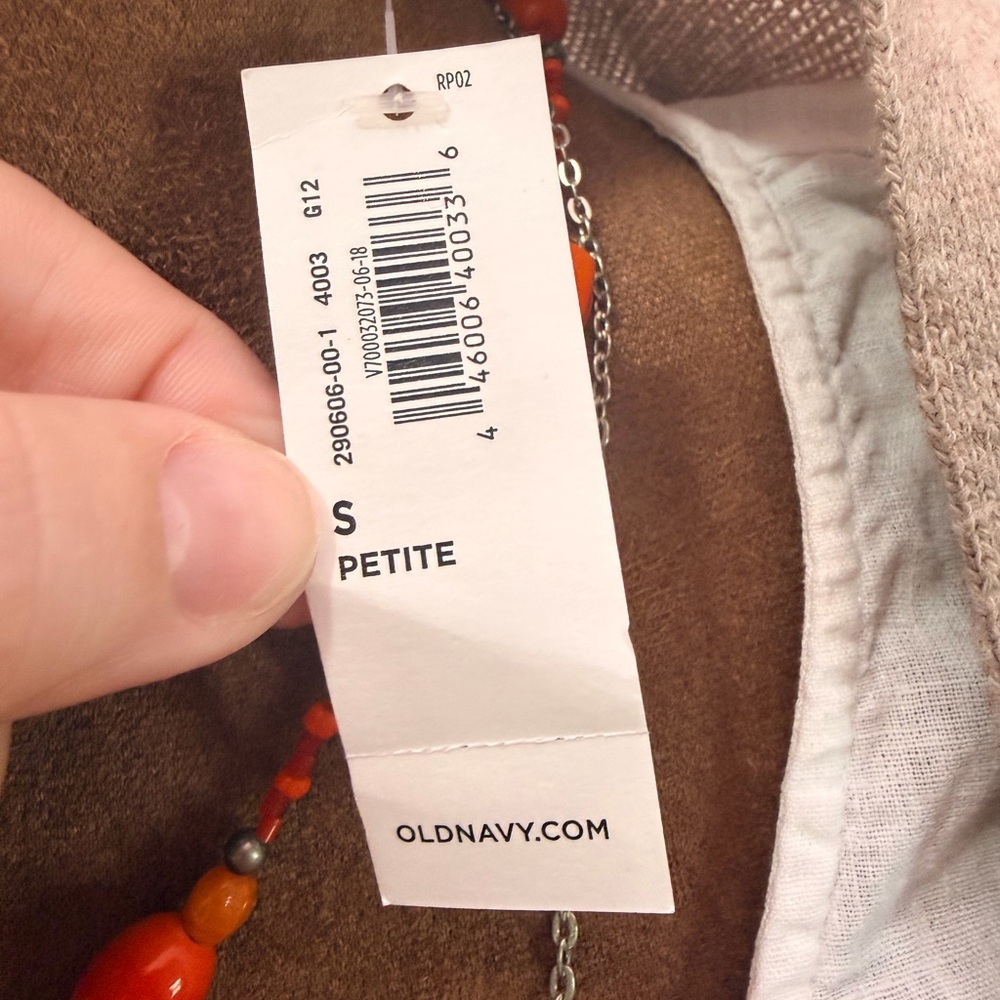 NWT Old Navy Women's Ling Open Front Duster/ Cardigan Soft Beige S petite - Picture 6 of 8